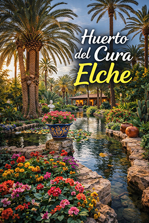 Huerto del Cura en Elche con la Palmera Imperial